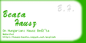 beata hausz business card